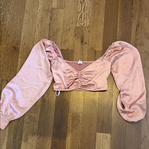 Superdown Blush Puff Sleeve Blouse